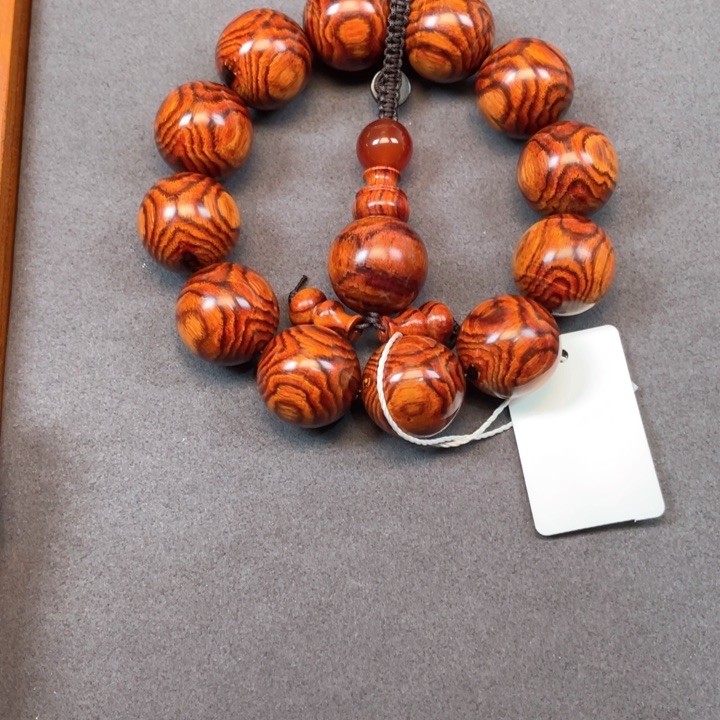 黄花梨/降香黄檀手串/手链医**心海南黄花梨双面鬼脸2.0