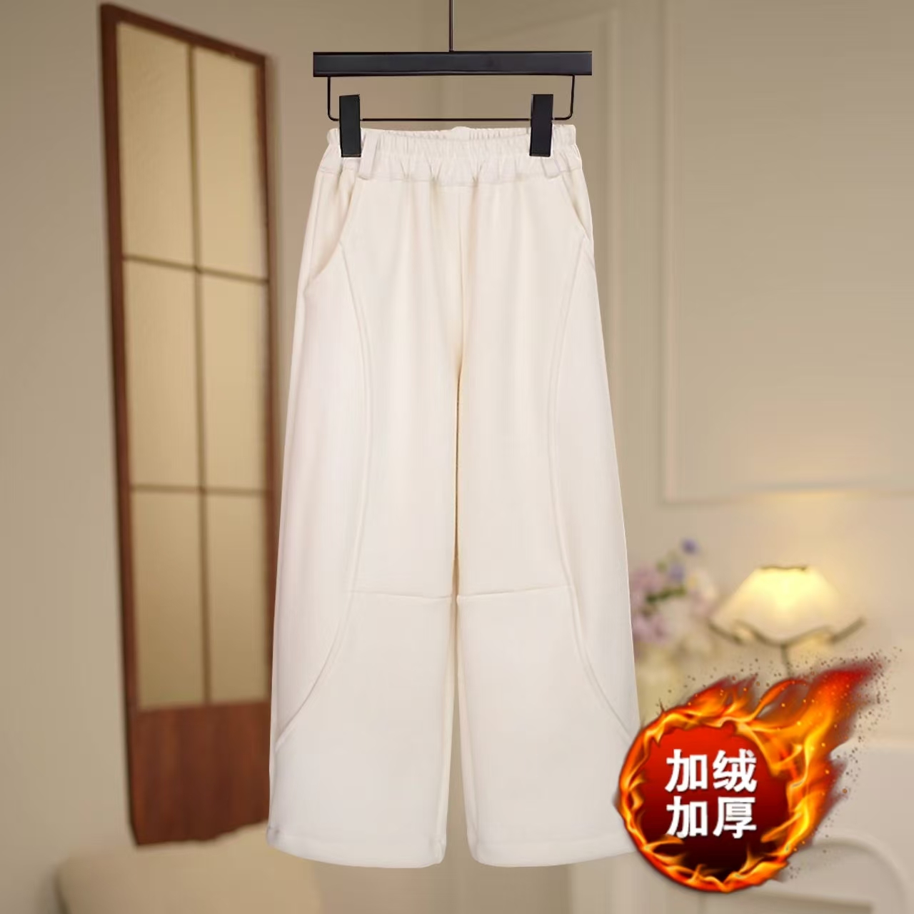 2025新款女童加绒加厚卫裤韩版洋气卫裤冬款