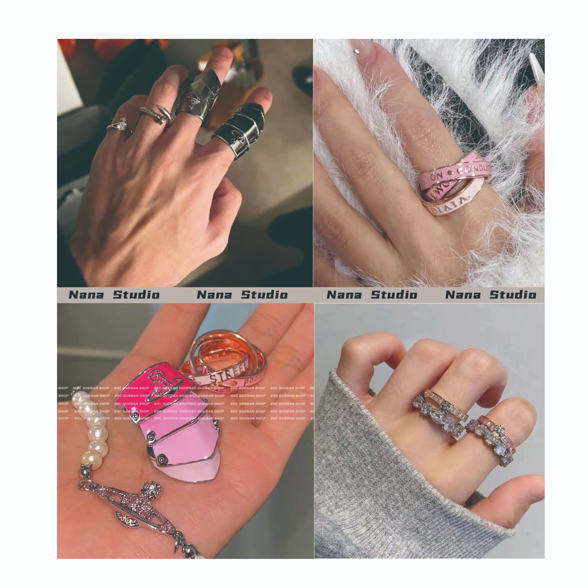 铜合金锆石戒指 【Nana Studio】土星戒指合集