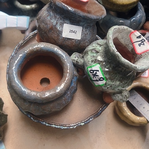 红陶粗陶花盆手工