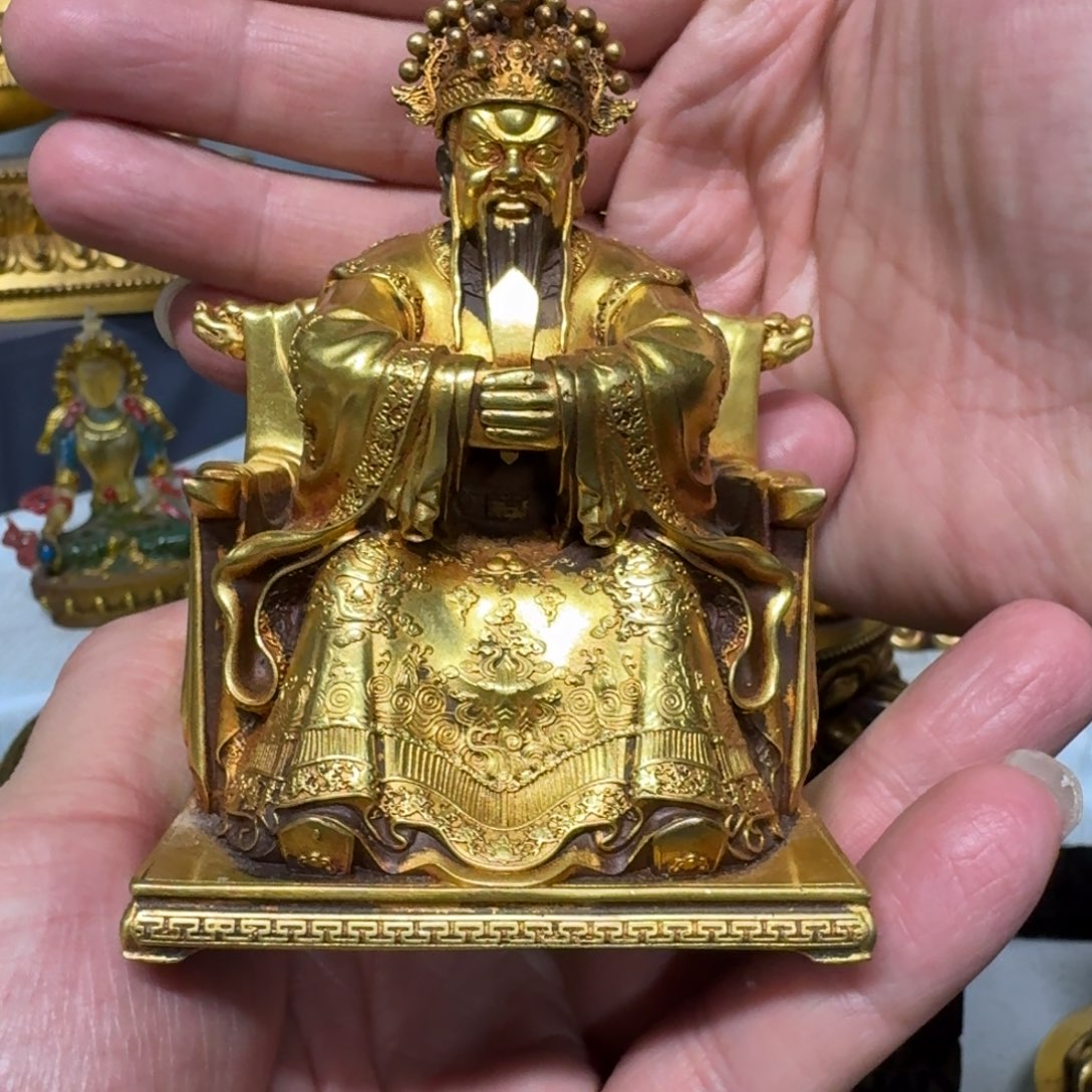 京门圜铜鎏金德五爷