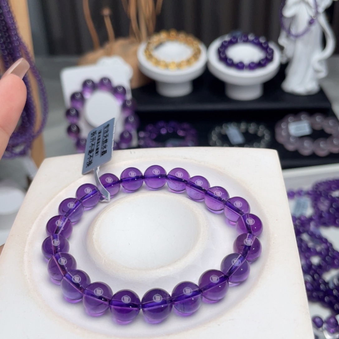 紫晶手链未镶嵌乌拉圭新毕业9m