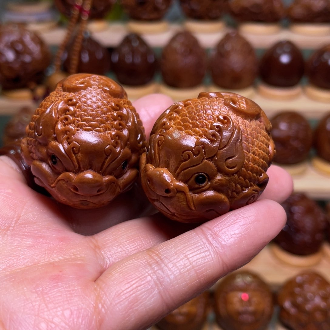 橄榄核手串/手链祥云貔貅一对
