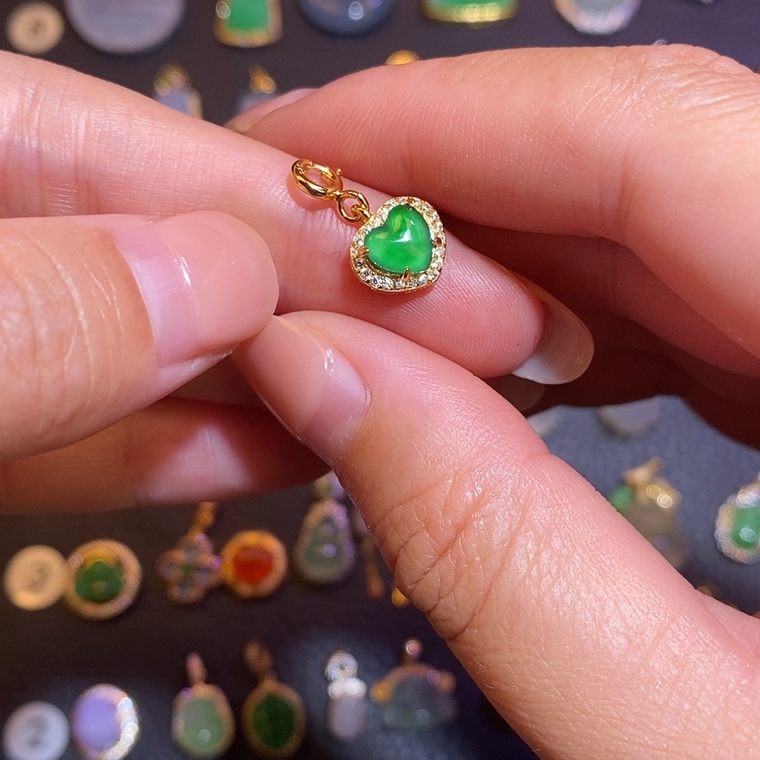 翡翠银S925镶嵌项链