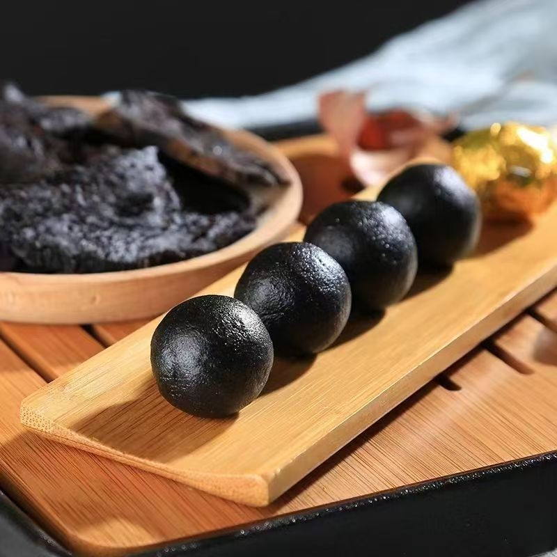 九华山特产九蒸九晒芝麻黑丸子正品黑芝麻丸即食丸黑芝麻独立包装