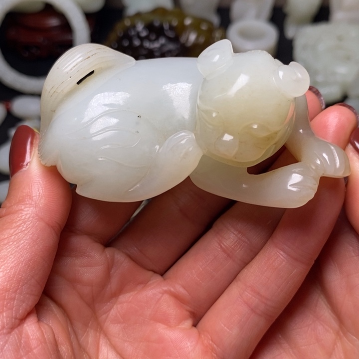 火***马和田玉未镶嵌把件