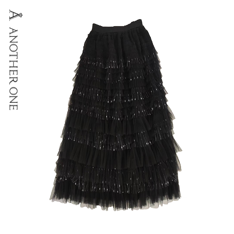 ANOTHER ONE安那迪高级感网纱蛋糕裙女新品气质蓬蓬半身裙