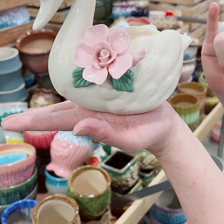 有孔，凑单福利满10元发货陶瓷多肉花盆！