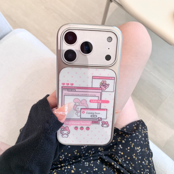 银边像素美乐蒂可爱imd双层手机壳适用苹果iPhone17/16/15/14