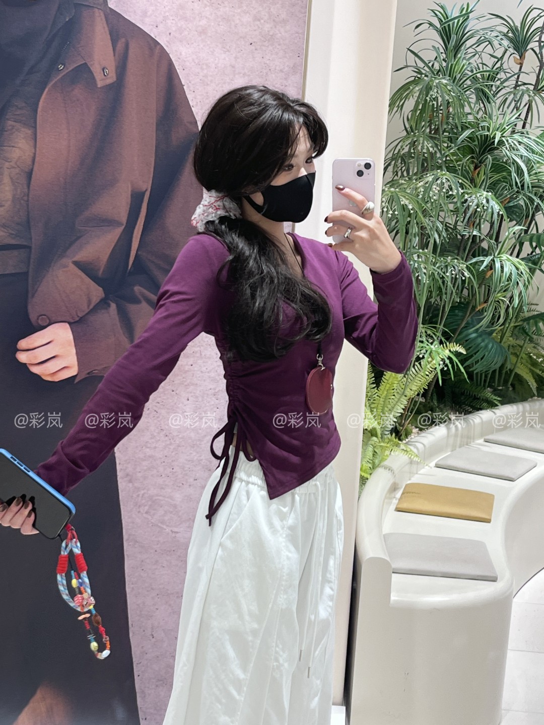 秋装女款爆款2025新款V领绑带修身显瘦长袖T恤上衣女生韩系ins