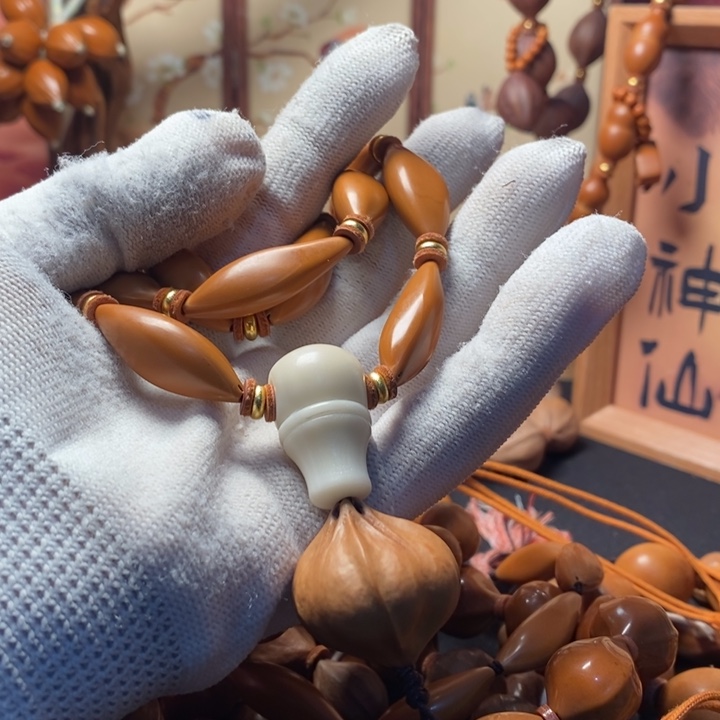 泪***水橄榄核手串/手链1.1柳叶脖挂