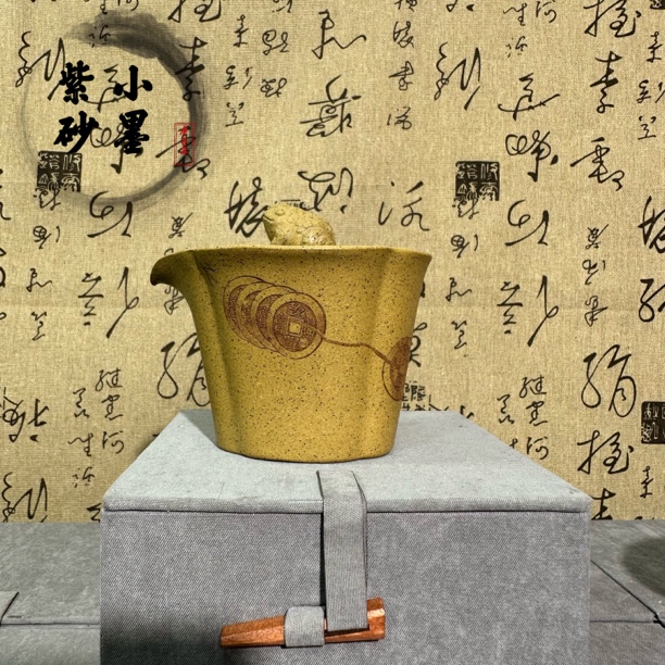 宜兴紫砂手抓壶正宗高端茶具茶道创意全手工刻绘家用主人紫砂茶杯