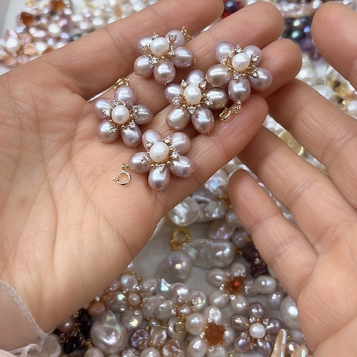 淡水珍珠颈饰银S925镶嵌