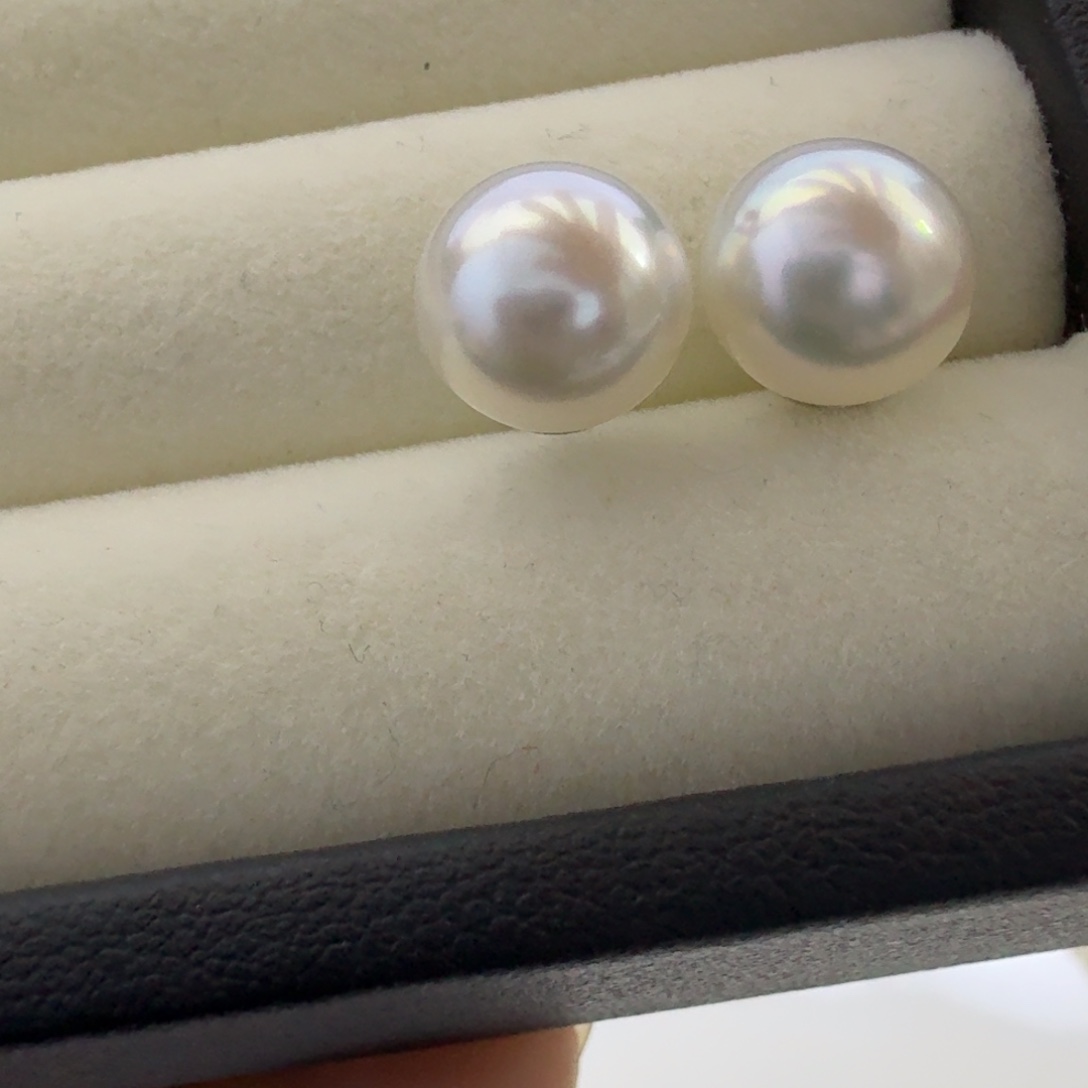 海水珍珠未镶嵌耳饰