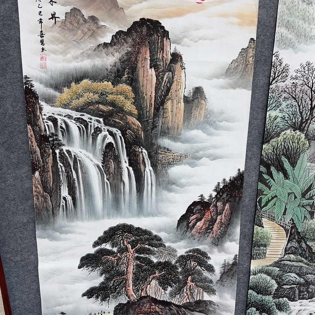 国画用****2尺寸70X138手绘作品 