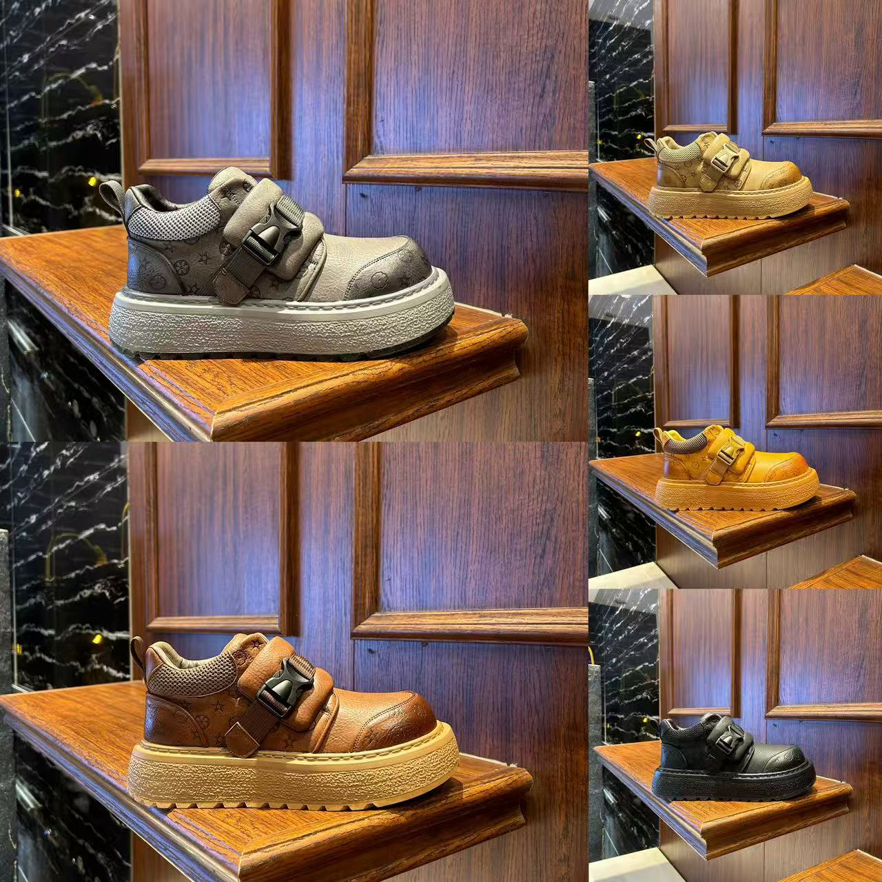 【鑫淇男鞋】春季单鞋时尚个性百搭增高厚底英伦风男士板鞋