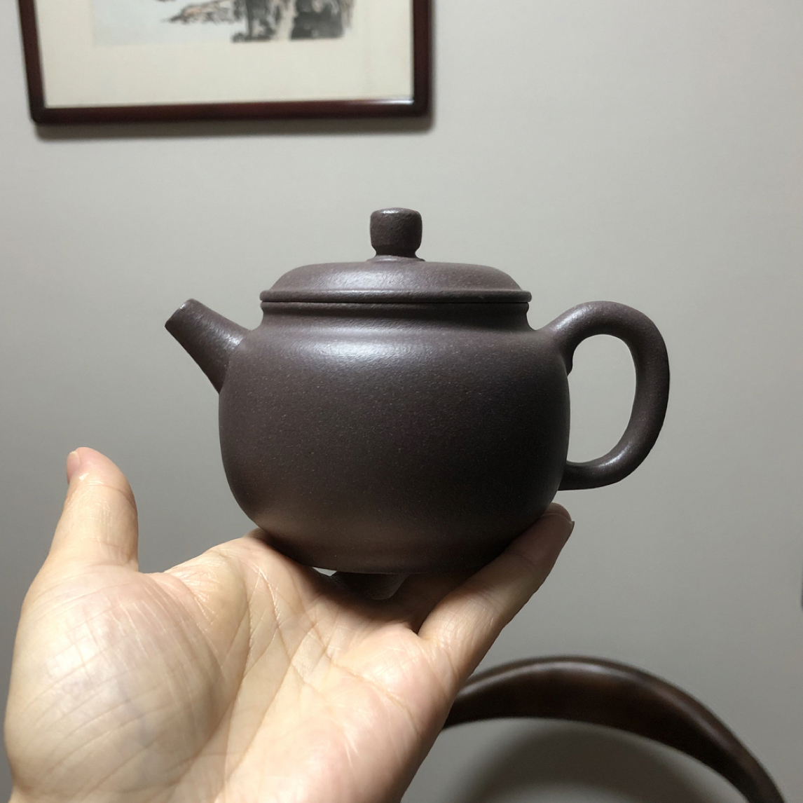 260毫升紫泥巨轮壶手工制作紫砂壶茶具