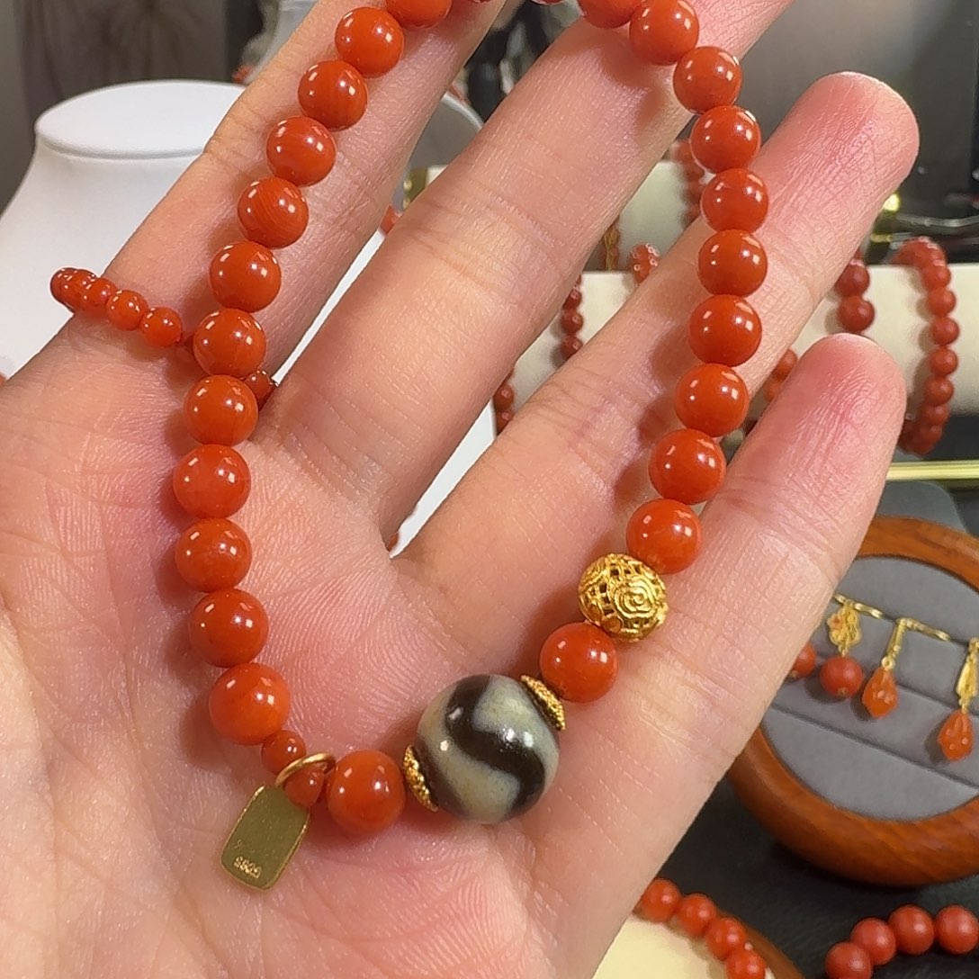 南红玛瑙手链未镶嵌瓦西手串5.8mm