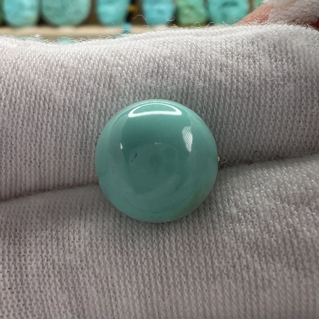 未镶嵌绿松石圆珠10.7mm