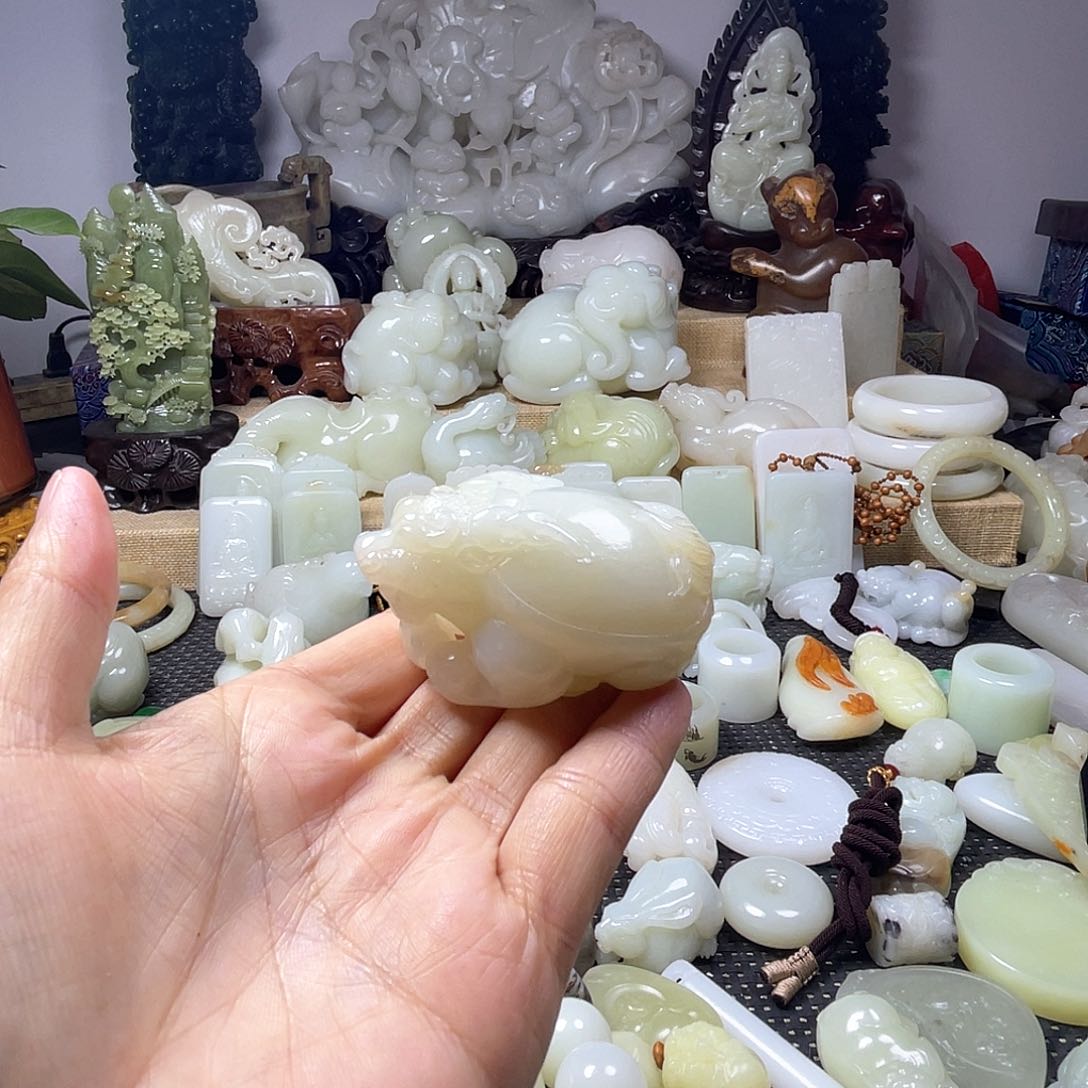 和田玉（糖玉）手链未镶嵌兰*姐