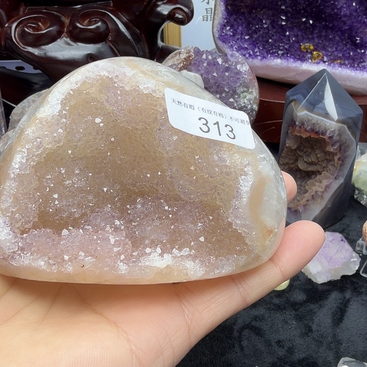 M***子摆件未镶嵌紫晶天然水晶
