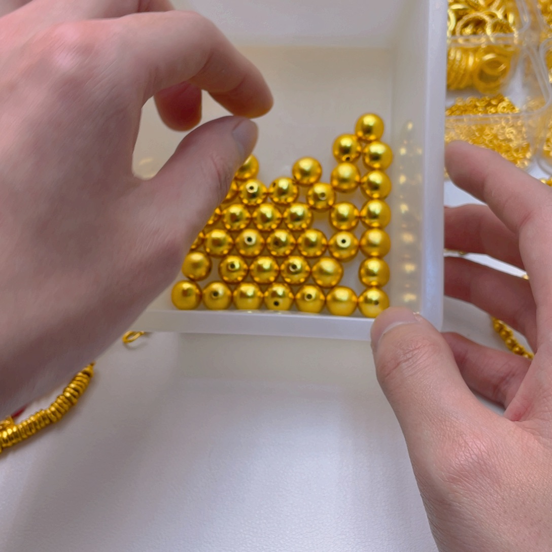 锆石铜合金高货古法珠12mm10颗