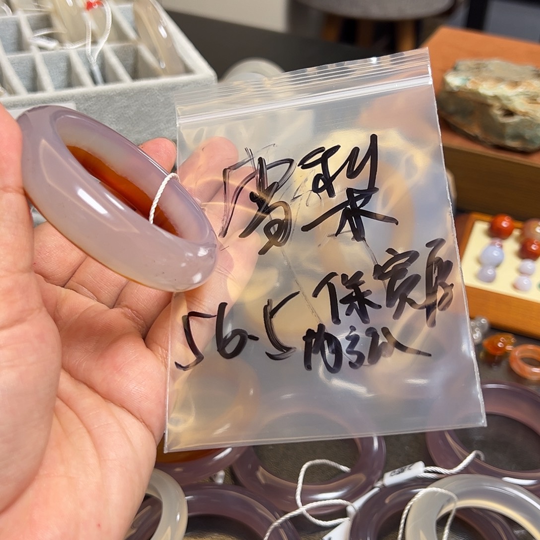 雪***鱼定制玛瑙56.5内弧保宽厚