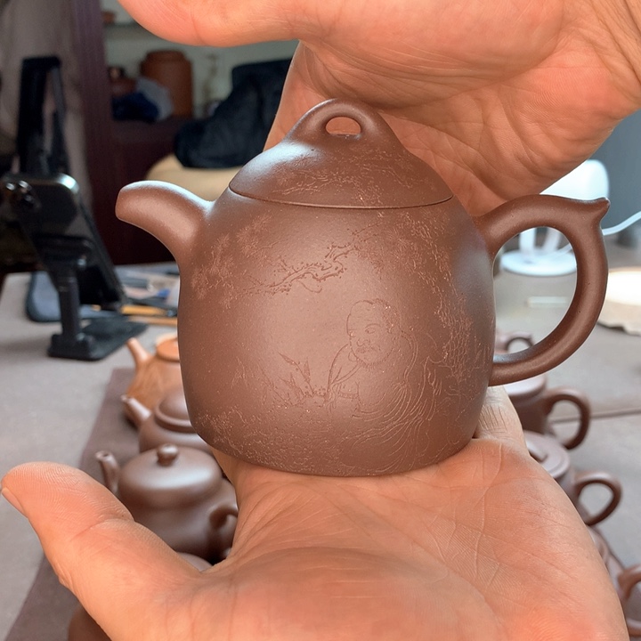 法***海秦权壶，底槽清容量280cc