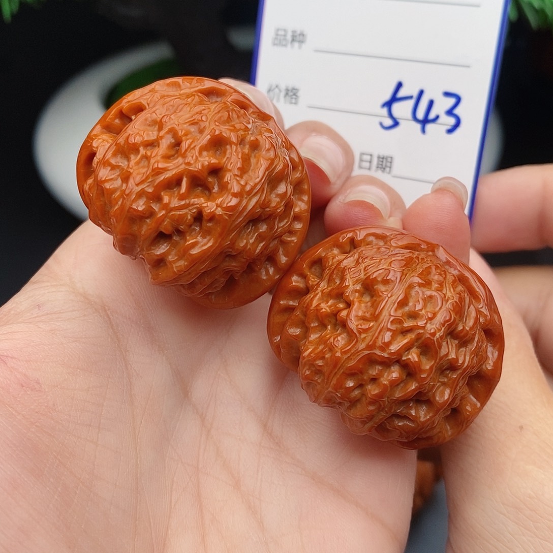 把件文玩核桃39闷白543