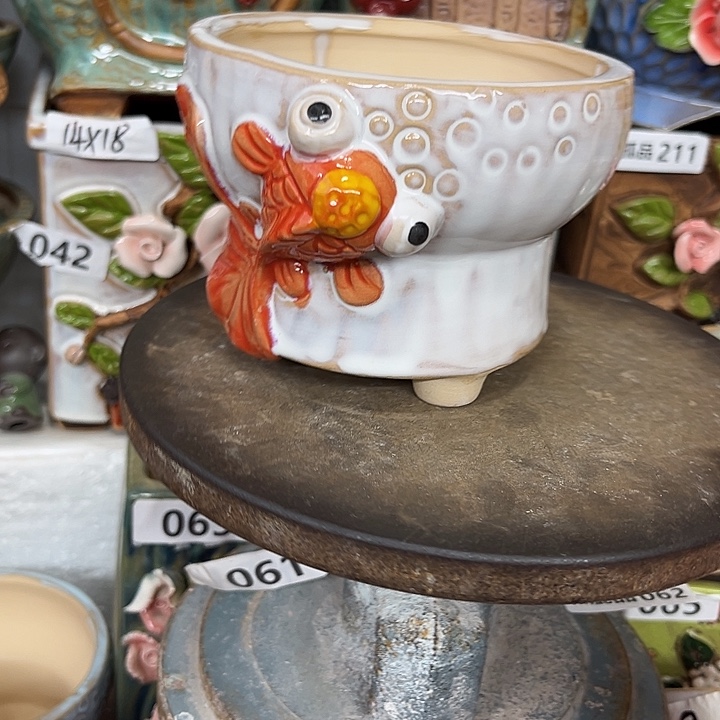 紫砂花盆粗陶材质多肉花盆