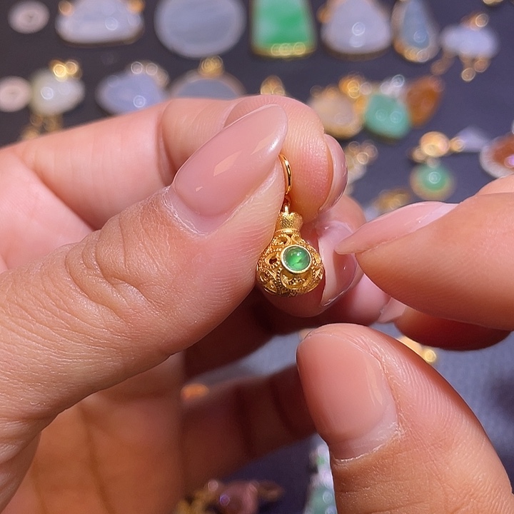 翡翠银S925镶嵌颈饰