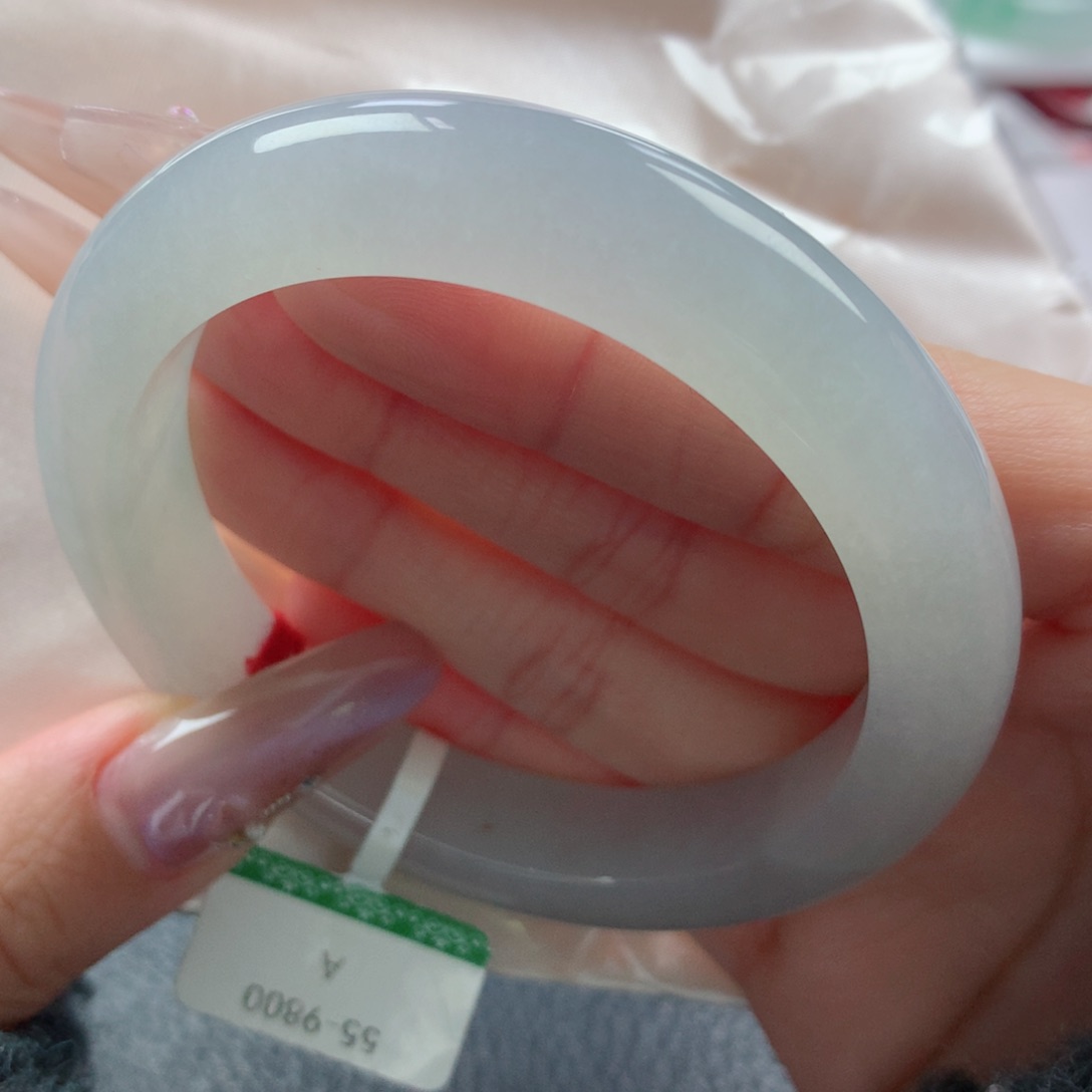 未镶嵌手镯翡翠缅甸天然翡翠A货55.4