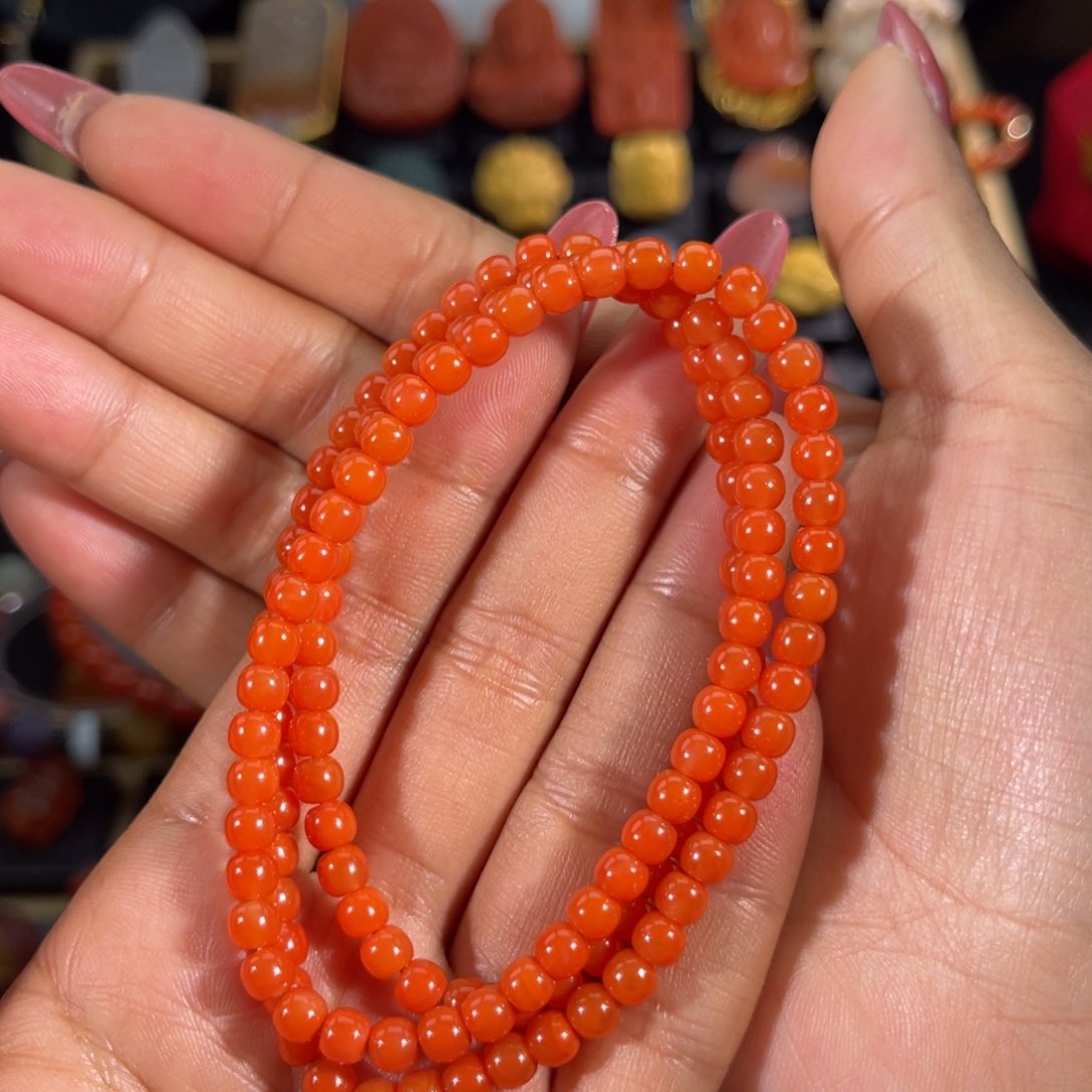 南红玛瑙冷水河单圈4.8未镶嵌