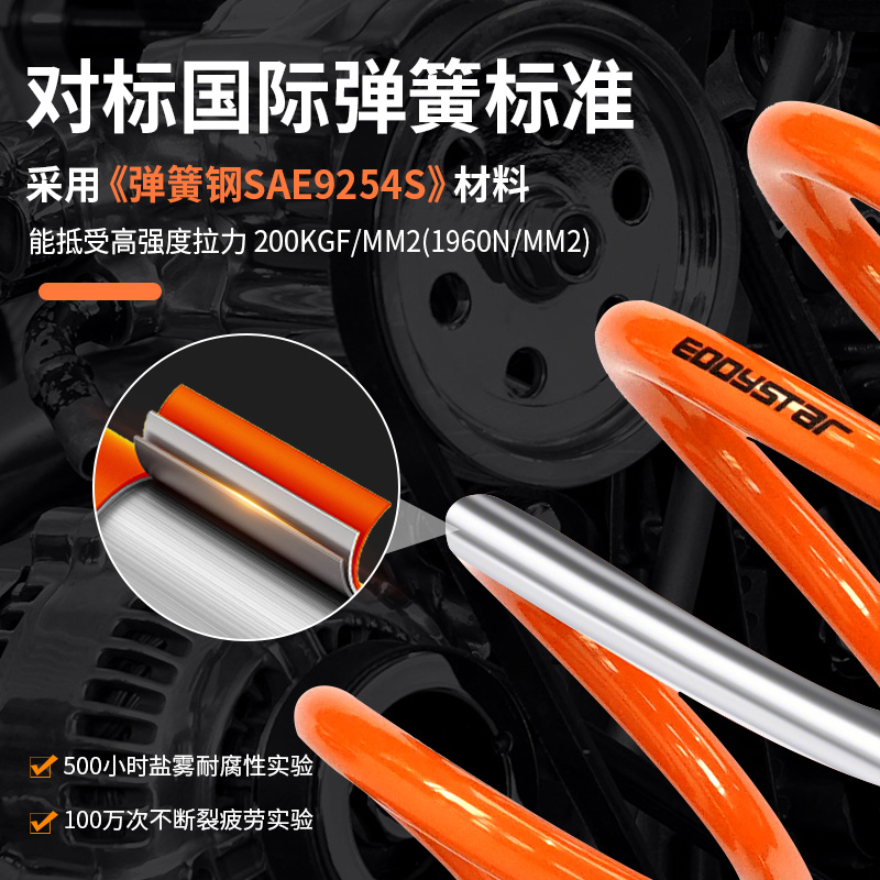 EDDY短弹簧避震本田丰田大众奥迪宝马思域飞度CC绞牙减震降低车身