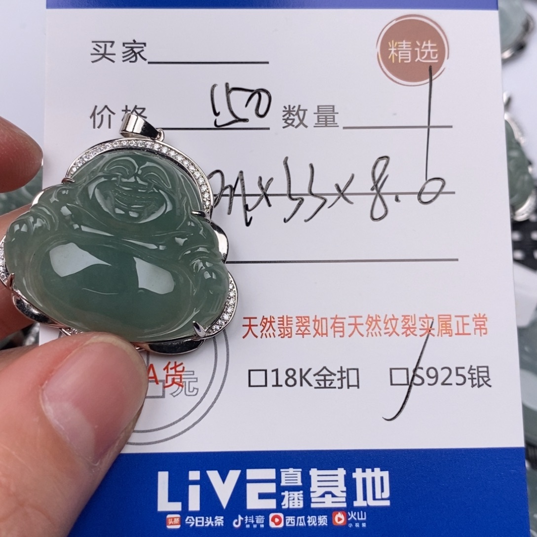 翡翠银S925镶嵌颈饰