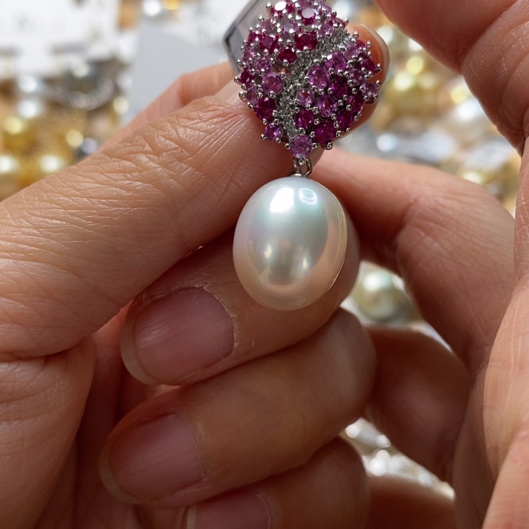 海水珍珠颈饰银S925镶嵌