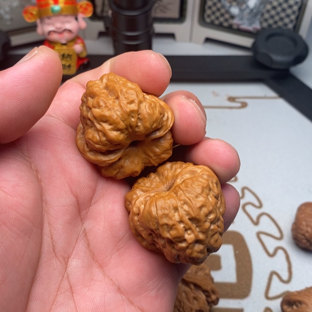 文玩核桃把件全品娃娃边37肚40尺放漏