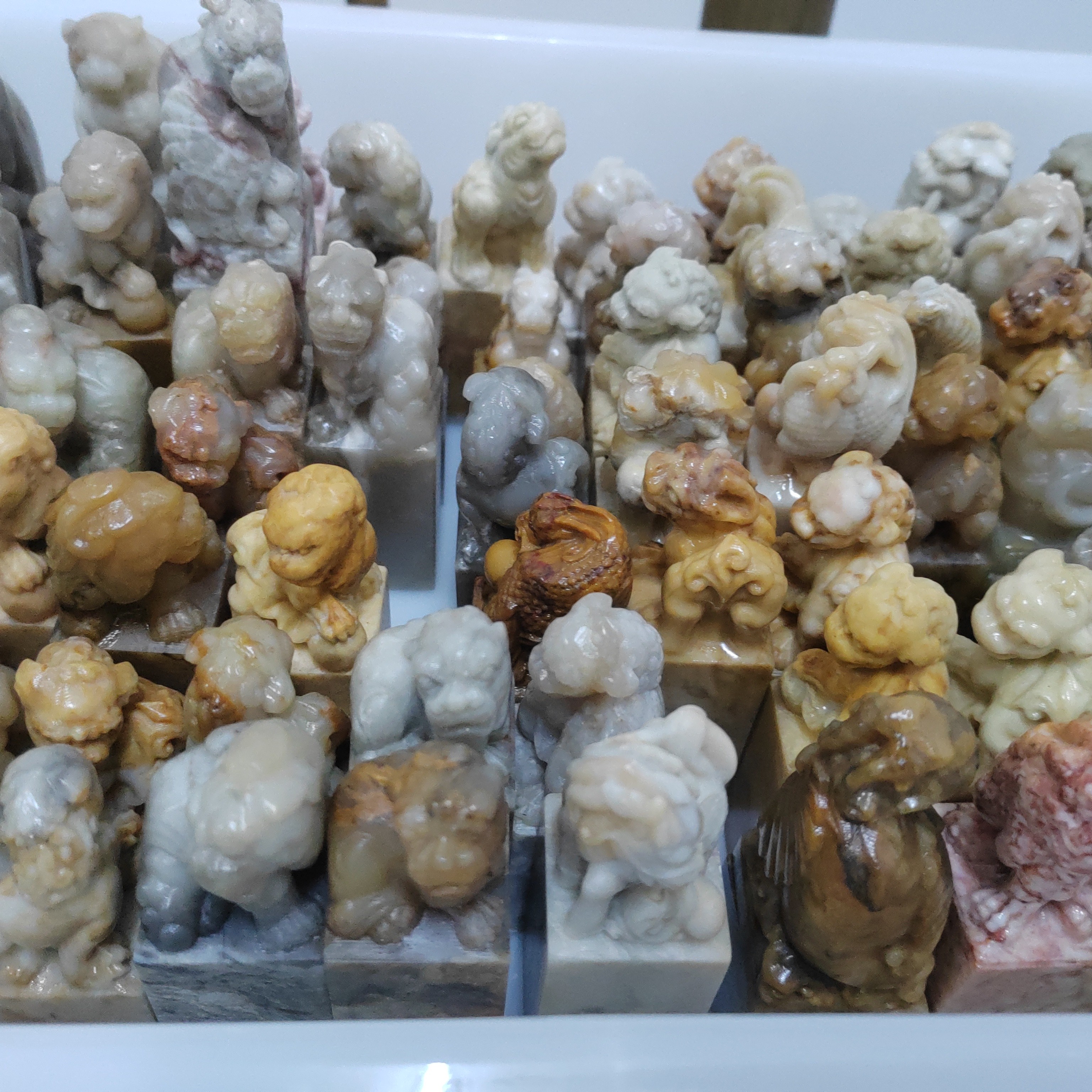 巴林石篆刻用品雕钮印面2.5*25*8公分