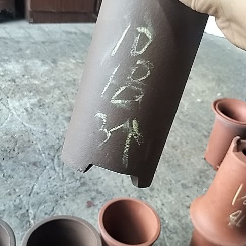 三个笔筒花泥微瑕