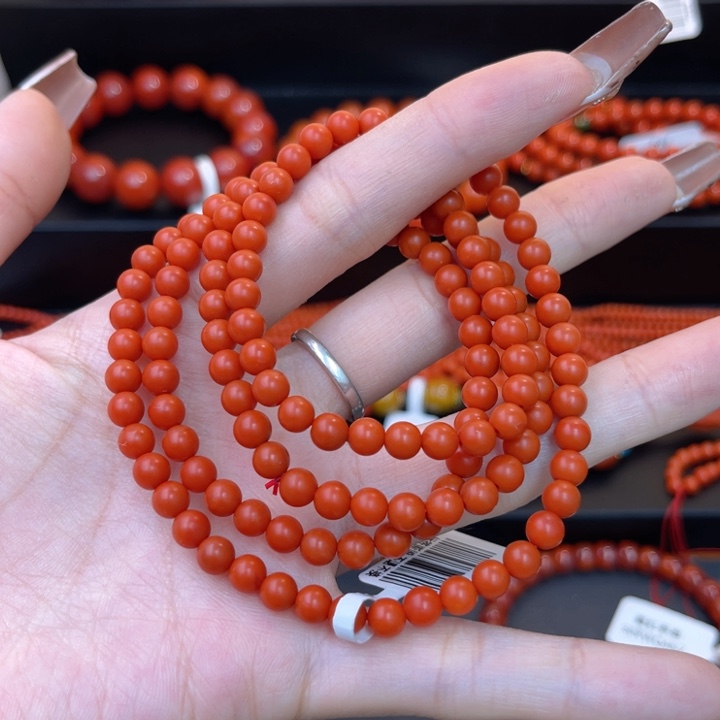 南红玛瑙未镶嵌南红玛瑙保山杨柳长链5mm