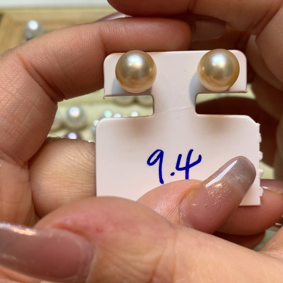 海水珍珠耳饰18K金镶嵌