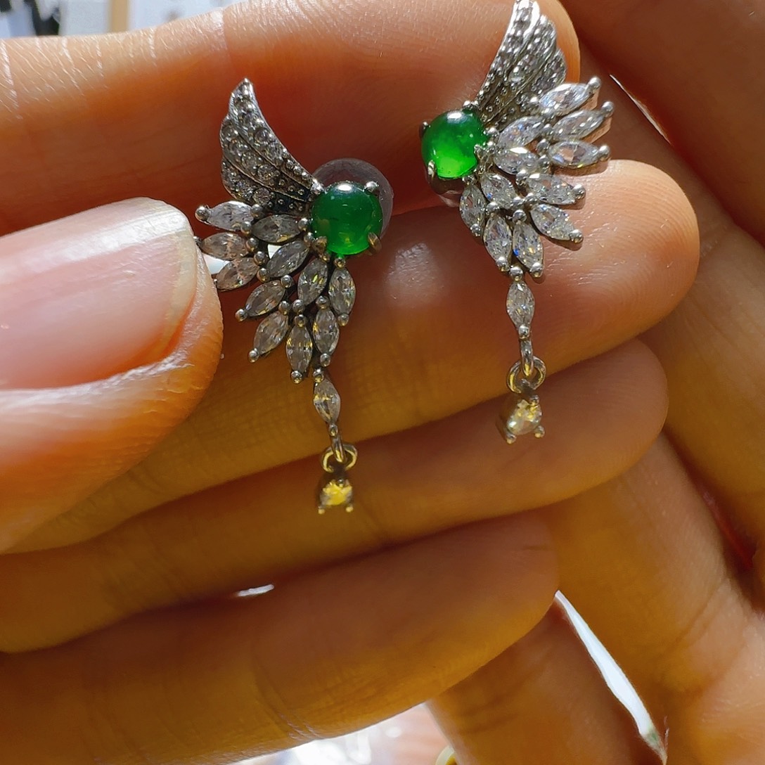 ****儿翡翠银S925镶嵌颈饰翡翠100