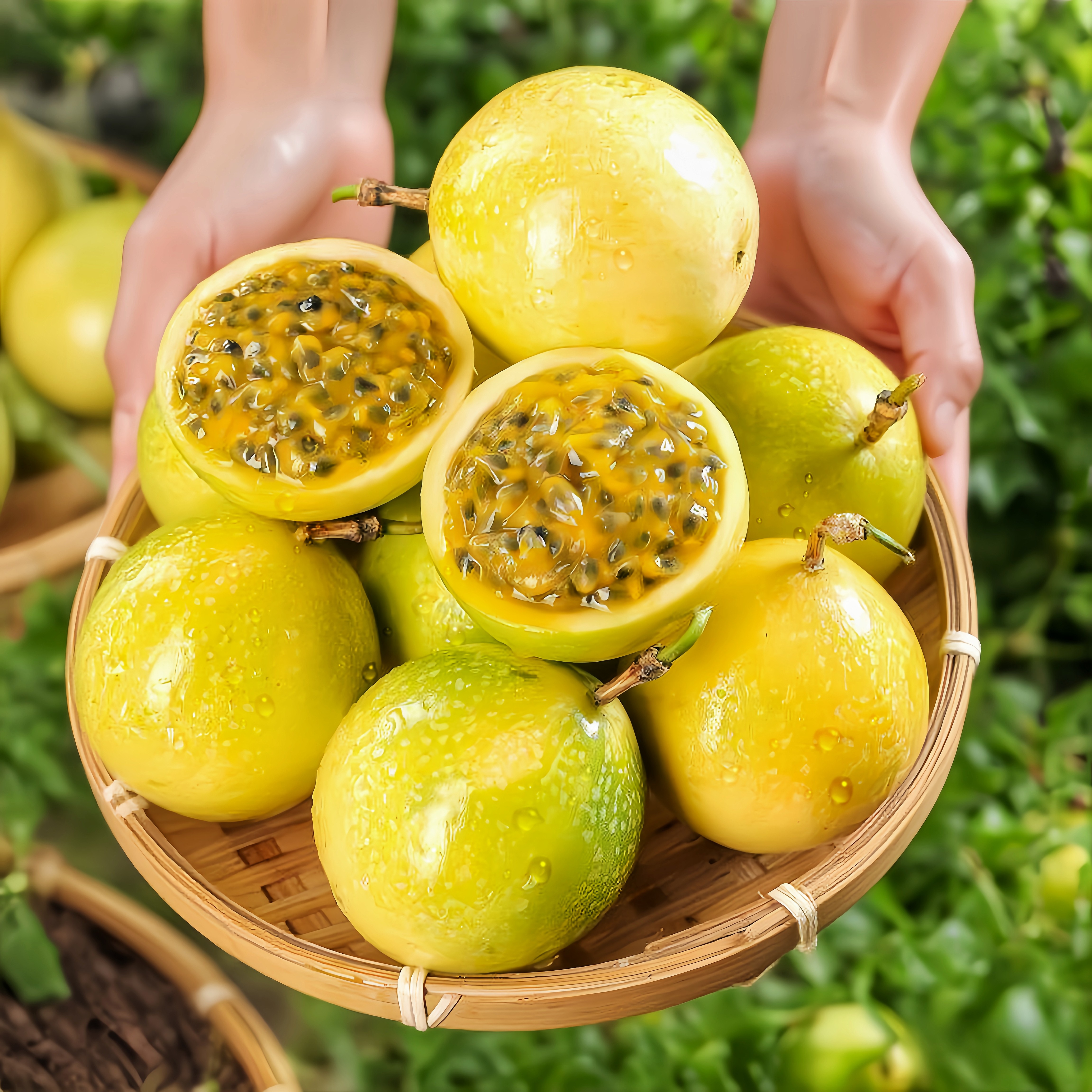 钦蜜9号黄金百香特大果新鲜现摘果香浓郁香甜多汁产地直发包邮