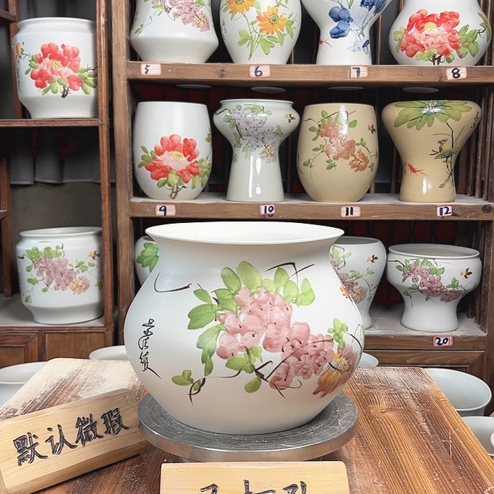 摆件钱袋子紫藤陶瓷陶瓷