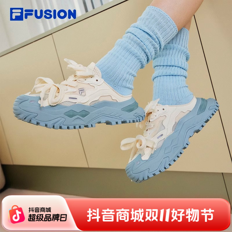 BIANCO MULE 蝴蝶结FILA FUSION硬糖拖鞋百搭休闲鞋T12W331302F