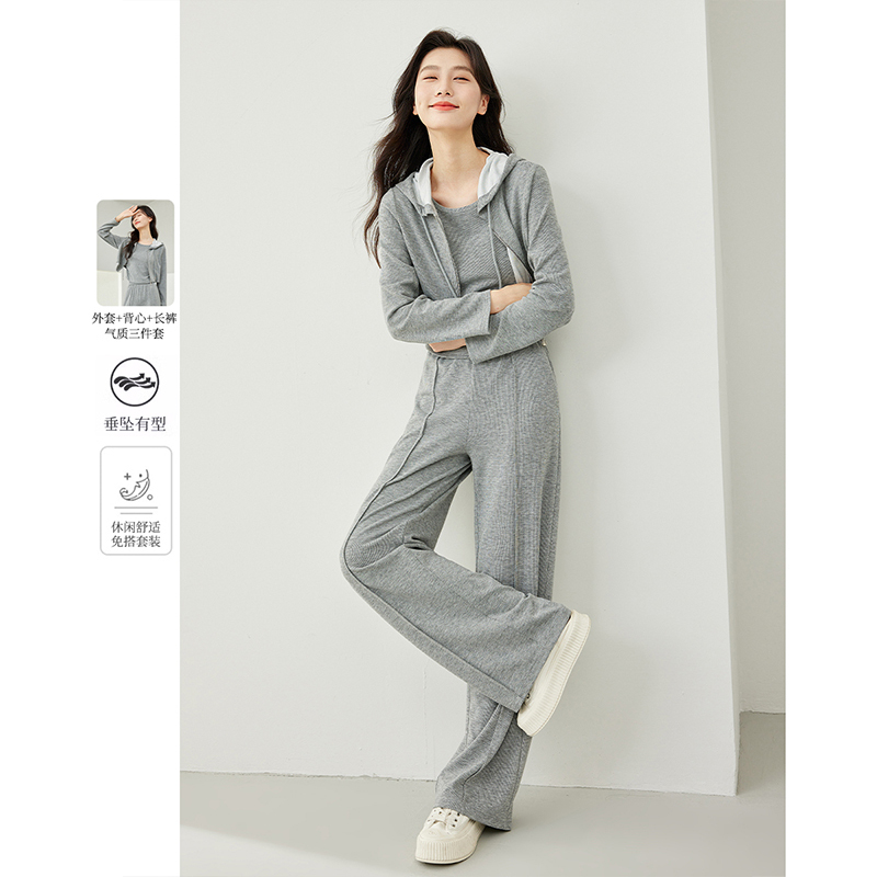 *卫衣运动服套装女一整套穿搭高级感三件套气质显瘦M6007