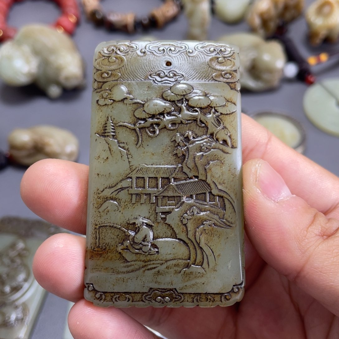 和田玉未镶嵌颈饰