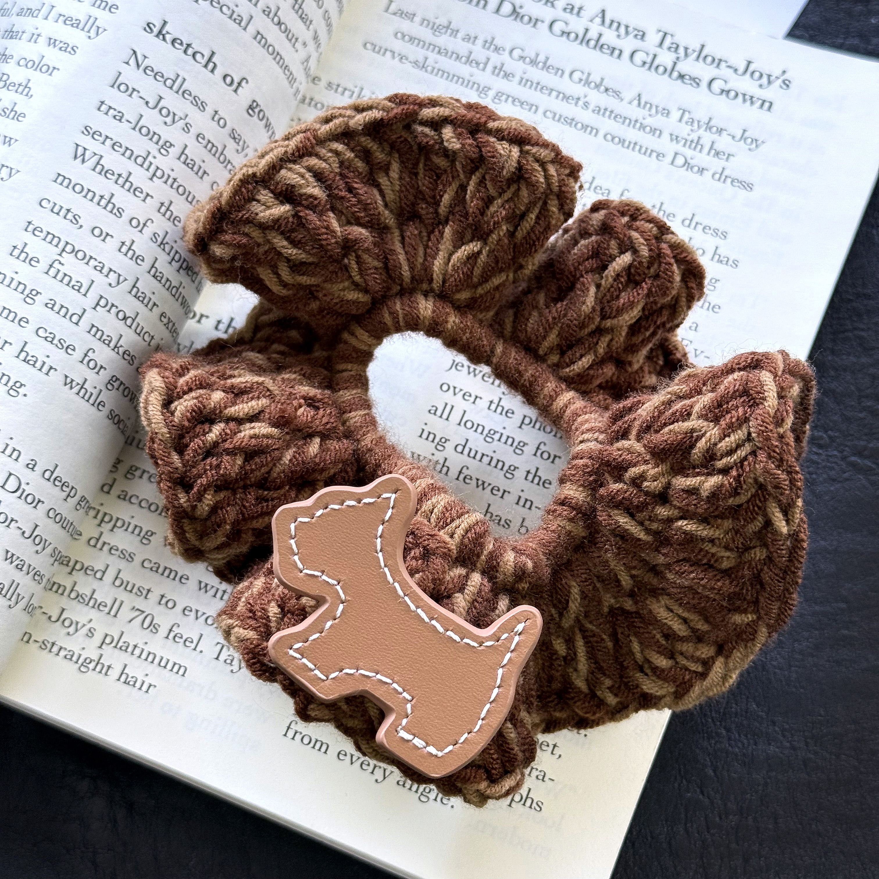 【钰韩】原单设计-休闲可爱风小狗编织发圈