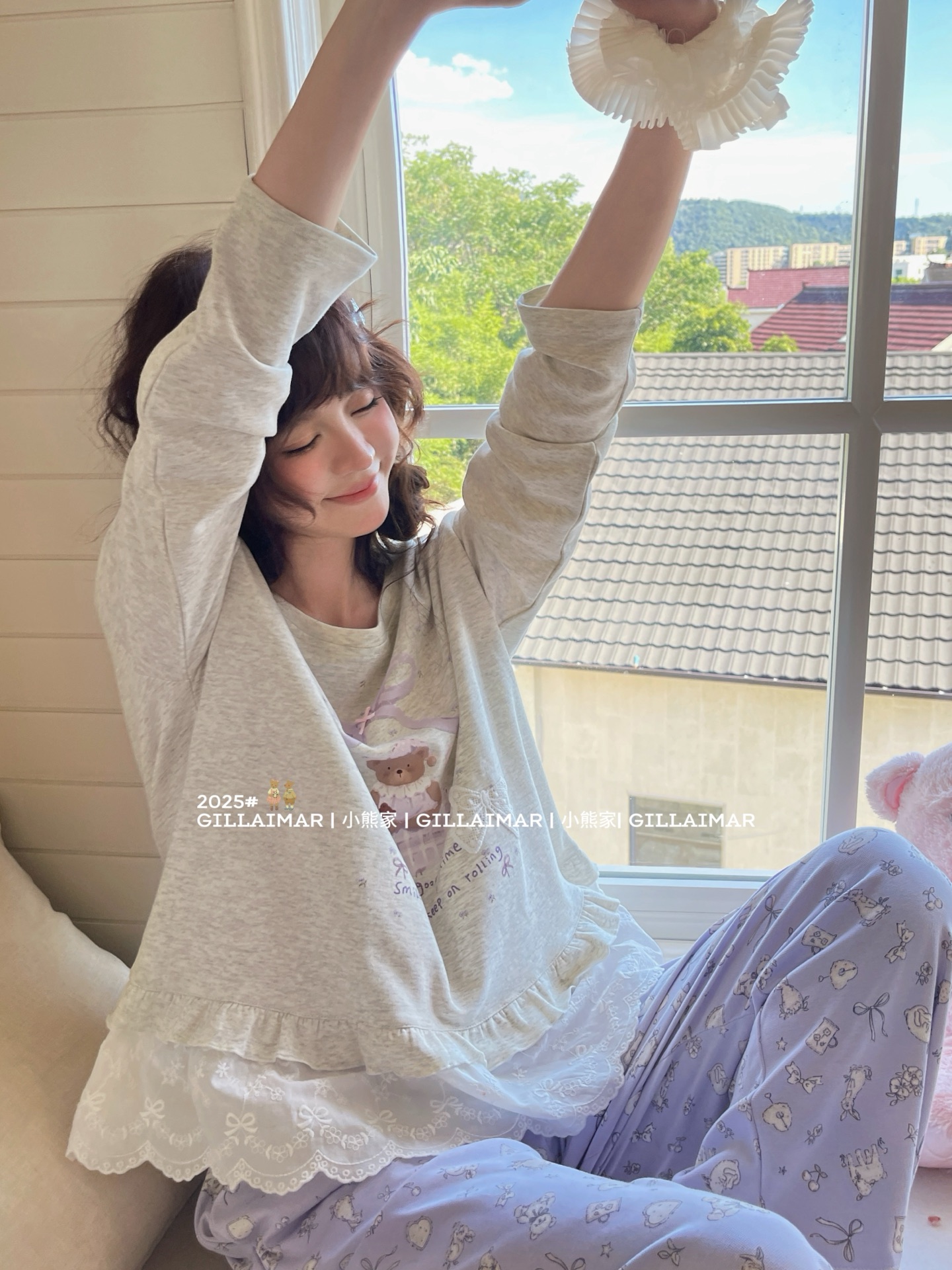小熊家合集3 2025秋新款长袖长裤家居服卡通甜美休闲睡衣女