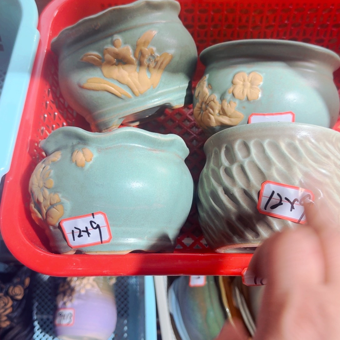 紫砂花盆粗陶盆醋